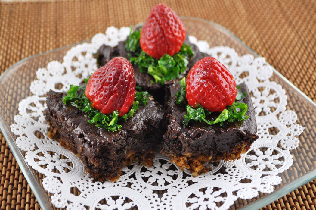 Strawberry Kale Brownies