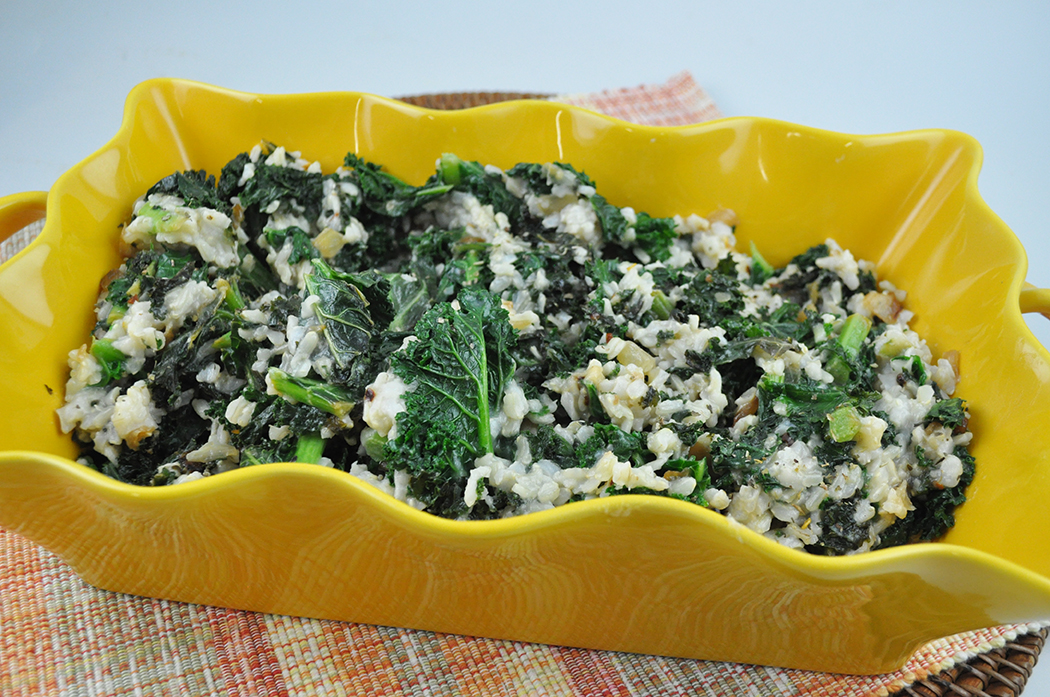 Sauteed Kale over Brown Rice